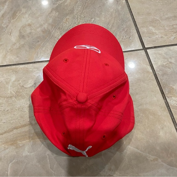 Mercedes Benz Puma Hat Cap Red Embroidered Logo Golf Racing Luxury - Picture 4 of 4